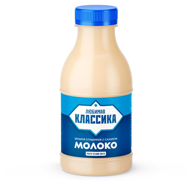 Молоко сгущенное Любимая Классикацельное с сахаром 8,5% БЗМЖ, 530 г