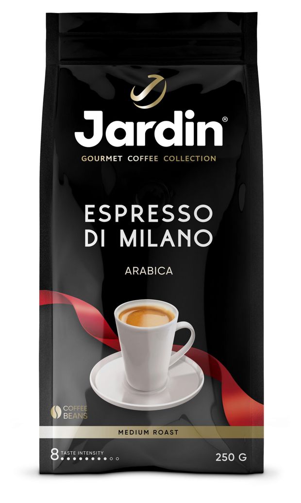   Ашан Кофе в зернах Jardin Espresso di Milano, 250 г