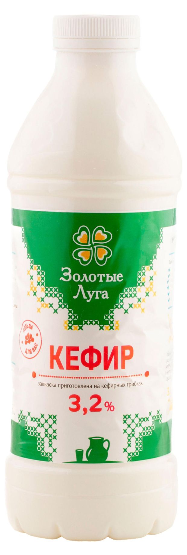Кефир Золотые Луга 3,2%, 930 мл