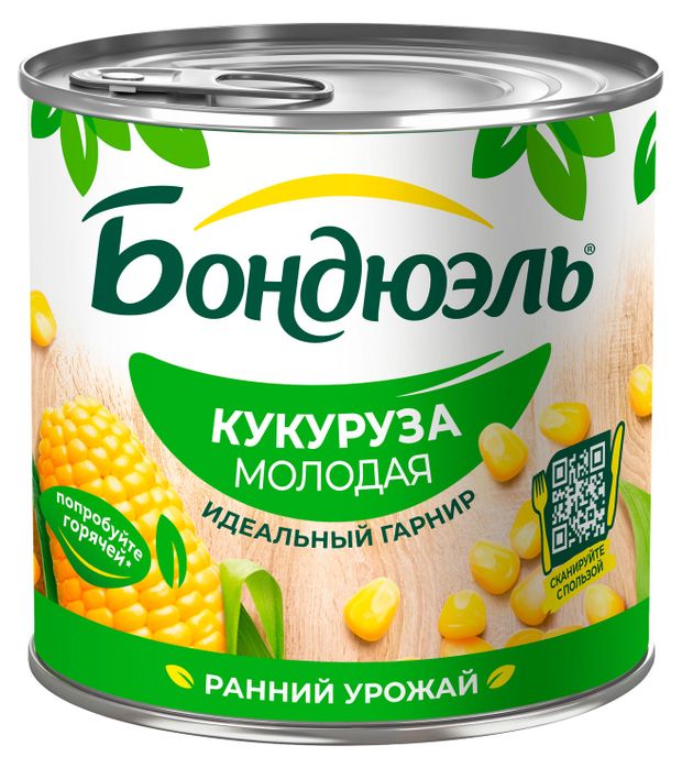 Бакалея Кукуруза Бондюэль молодая, 340 г