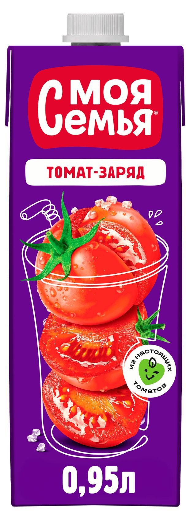 Нектар Моя Семья томатный с солью Томат-заряд, 950 мл