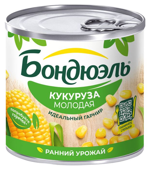 Бакалея  Ашан Кукуруза Бондюэль молодая, 170 г