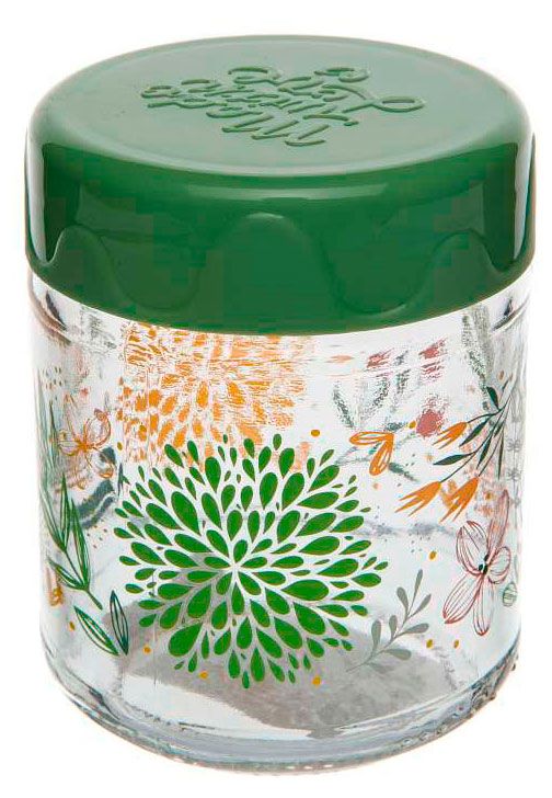 Банка стеклянная Solmazer с пластиковой крышкой Ботаника, 200 мл