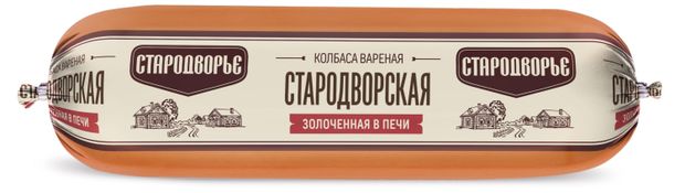 Колбаса вареная Стародворье Стародворская золоченная в печи, ~ 0,5 кг