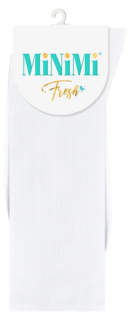 Носки женские MINIMI FRESH 4103 высокая резинка белые, р 39-41