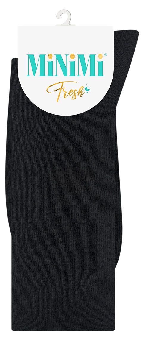 Носки женские MINIMI FRESH 4103 высокая резинка черные, р 35-38