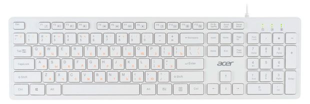 Клавиатура Acer OKW123 белая 1400₽