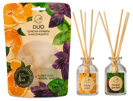 Диффузор ароматический DUO Юзу, 2 шт х 30 мл