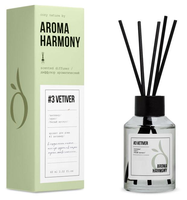 Диффузор ароматический Aroma Harmony Ветивер, 60 мл