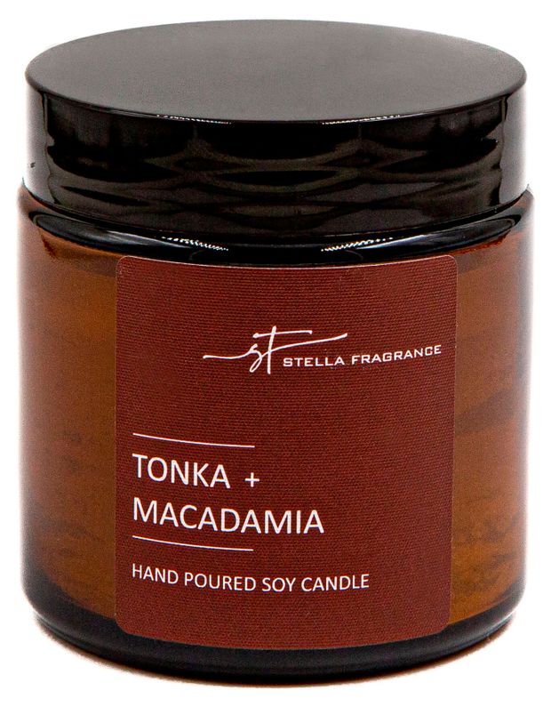 Свеча ароматическая Stella Fragrance Tonka + Macadamia, 90 г