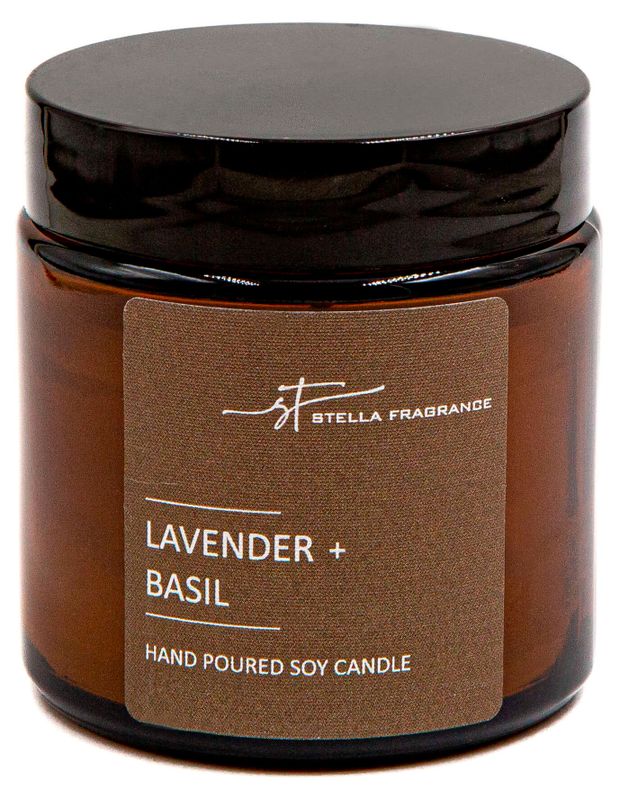 Свеча ароматическая Stella Fragrance Lavender + Basil, 90 г