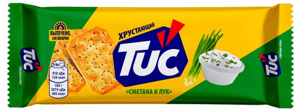 Крекер Tuc со вкусом сметаны и лука, 100 г