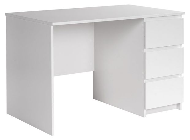 Стол письменный Кастор 3 ящика белый