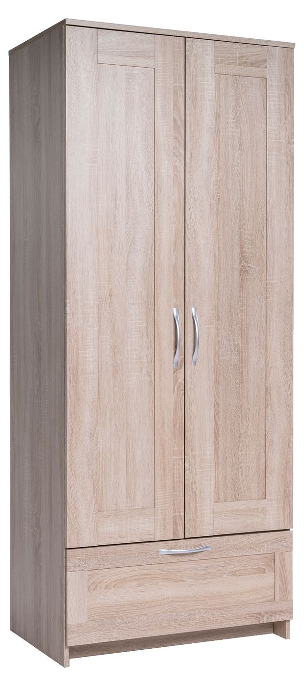 Шкаф Сириус 2-х дверный 1 ящик дуб сонома