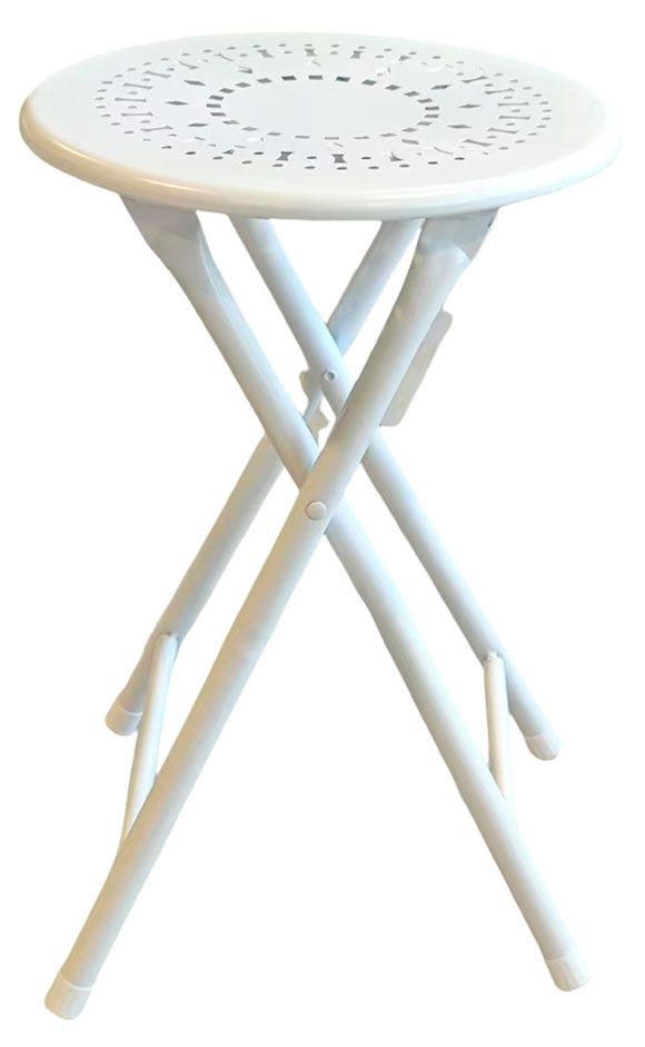 Табурет складной металлический белый, 30х30х45 см