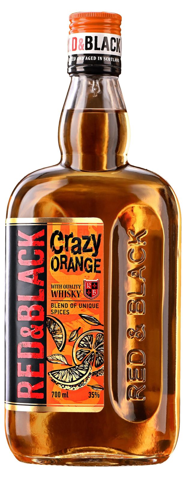 Коктейль Red and Black Висковый напиток Crazy orange Россия, 0,7 л