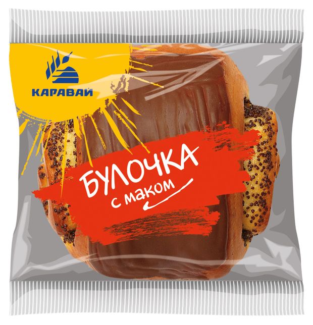 Булочка Каравай с маком, 85 г