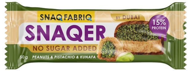 Батончик глазированный Snaq Fabriq Арахис с фисташкой и хрустящим тестом, 50 г