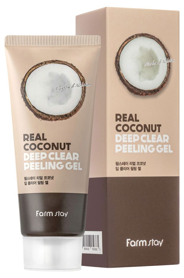 Гель-пилинг для лица FarmStay Real Coconut Deep Clear Peeling Gel отшелушивающий с кокосом, 100 мл