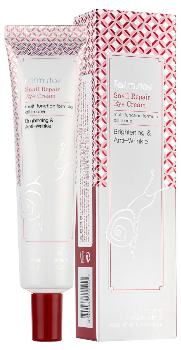 Крем для области вокруг глаз FarmStay Snail Repair Eye Cream восстанавливающий с муцином улитки, 40 г