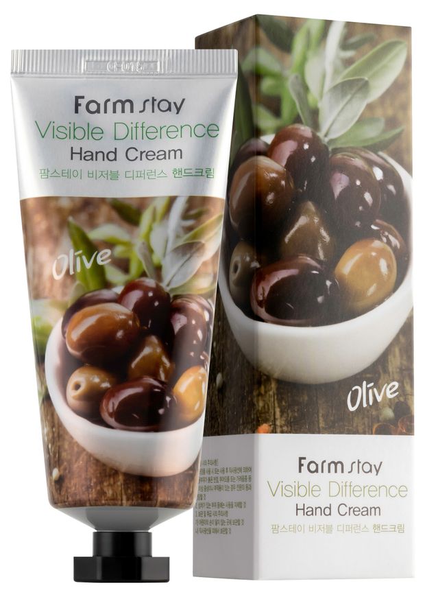 Крем для рук FarmStay Visible Difference Hand Cream Olive с оливой, 100 г