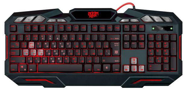 Клавиатура проводная игровая Defender Doom Keeper GK-100DL RU Anti-Ghost 3-цветная