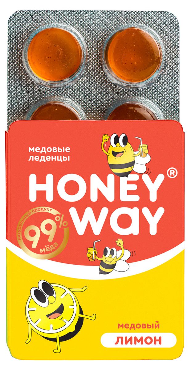 Леденцы медовые Honey Way лимонные, 18 г