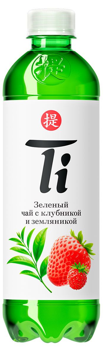 Вода, соки, напитки  Ашан Чай зеленый с клубникой и земляникой, 500 мл