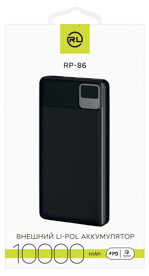 Портативное зарядное устройство Red Line RP-86 10000mAh черное
