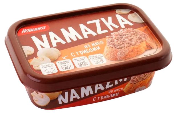 Намазка мясная Брестский мясокомбинат Namazka из мяса свинины с грибами Беларусь охлажденная, 150 г