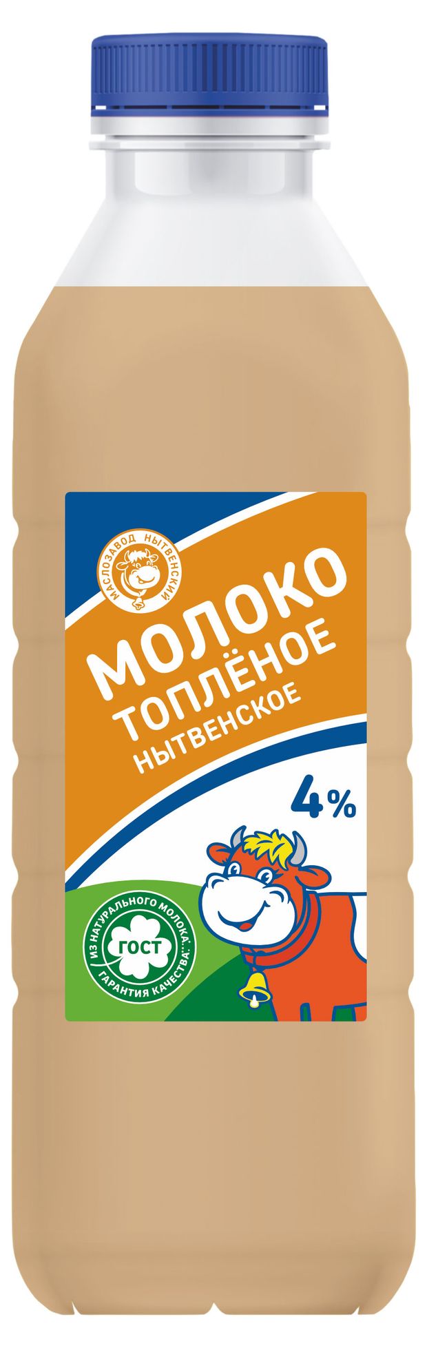 Молоко топленое пастеризованное питьевое Маслозавод Нытвенский 4% ГОСТ БЗМЖ охлажденное, 800 мл