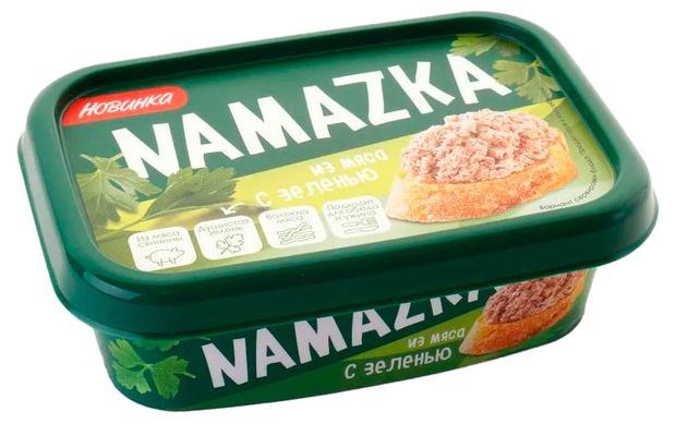 Намазка мясная Брестский мясокомбинат Namazka из мяса свинины с зеленью Беларусь охлажденная, 150 г