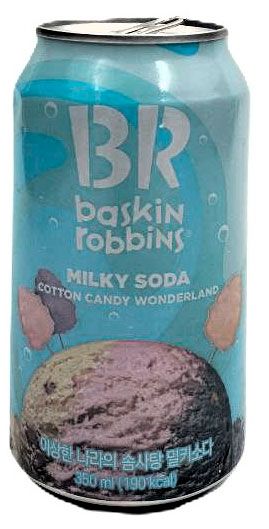 Напиток газированный Baskin Robbins Milky soda Cotton Candy, 0,35 л
