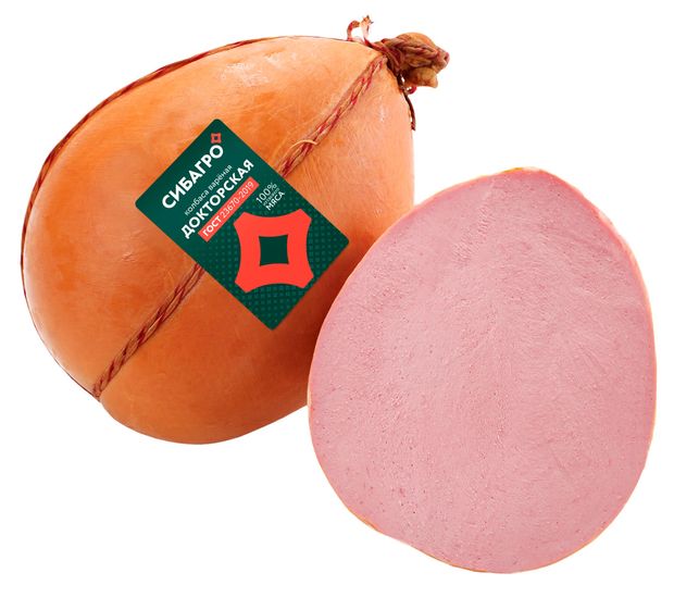 Колбаса вареная СИБАГРО Докторская, ~ 480 г