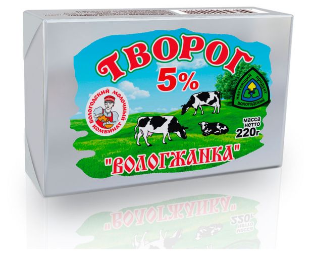 Творог Вологжанка 5%, 220 г