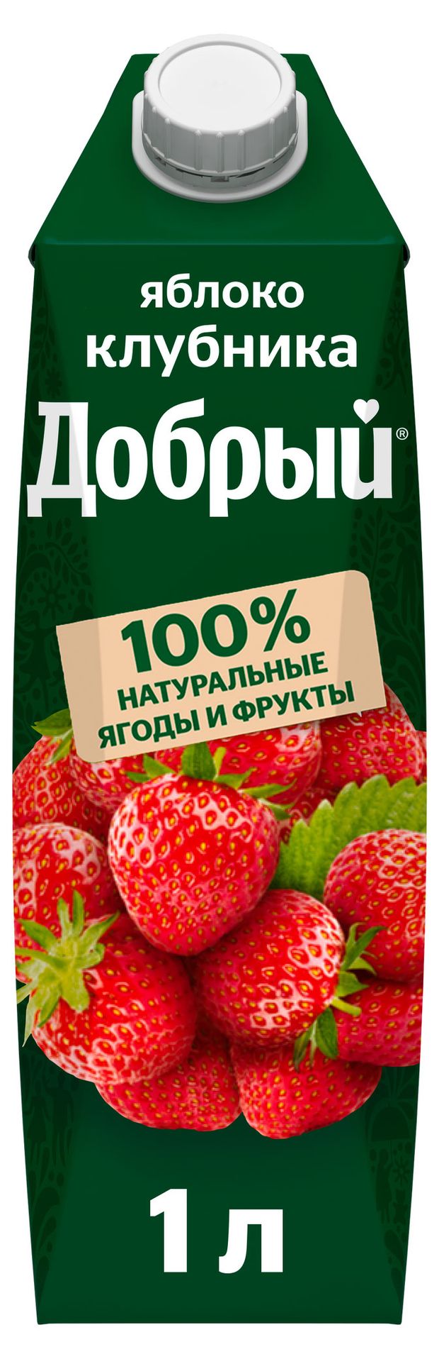 Напиток сокосодержащий Добрый Яблоко-Клубника, 1 л