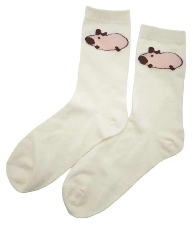 Носки женские Капибара белые, р 38-42