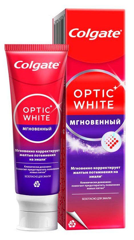 Зубная паста Colgate Optic White Мгновенный, 75 мл