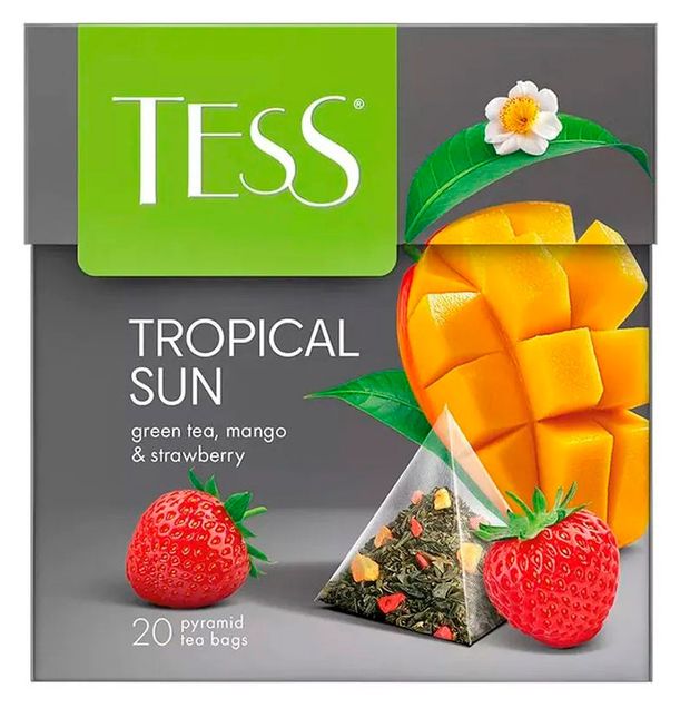 Чай зеленый Tess Tropical Sun 20х18 г 85₽