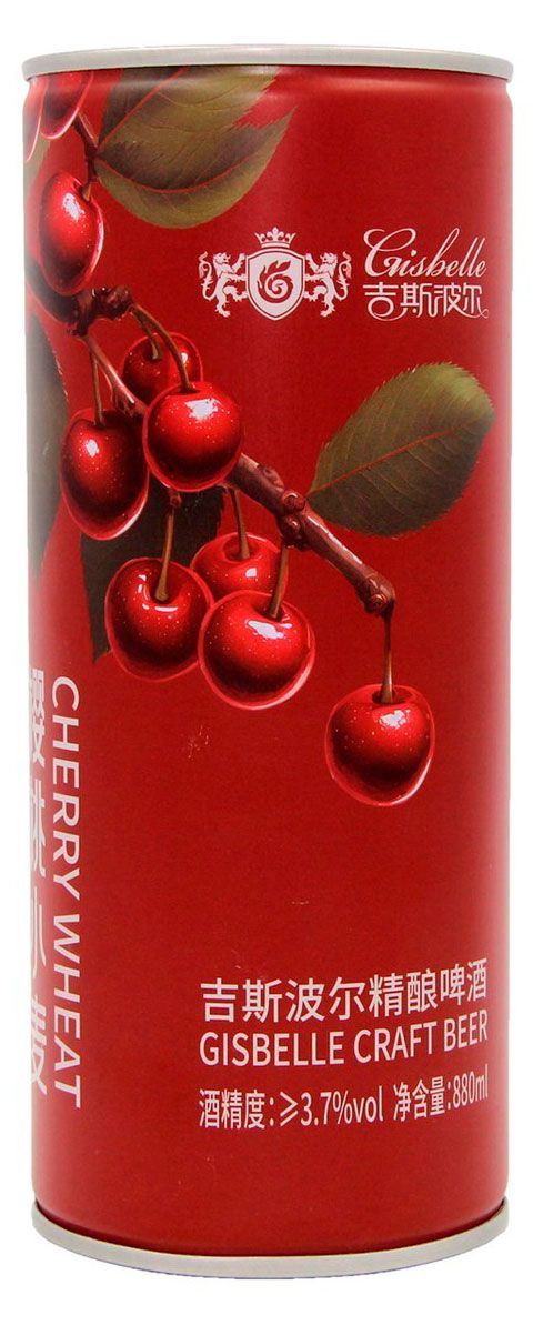 Пивной напиток Gisbelle Craft Вишня пшеничное, 880 мл