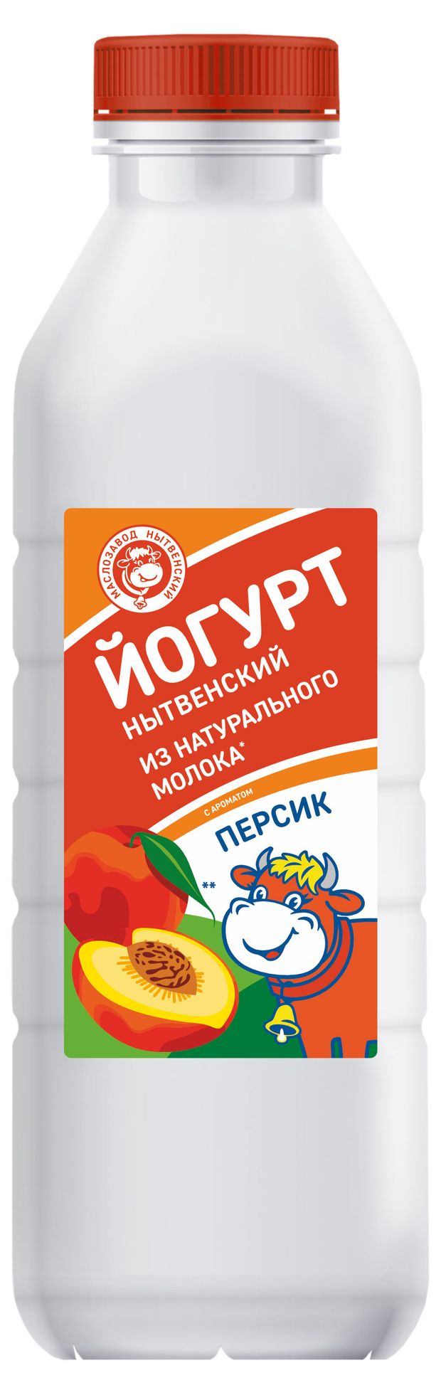 Йогурт питьевой Маслозавод Нытвенский Персик 2,5% БЗМЖ, 800 г