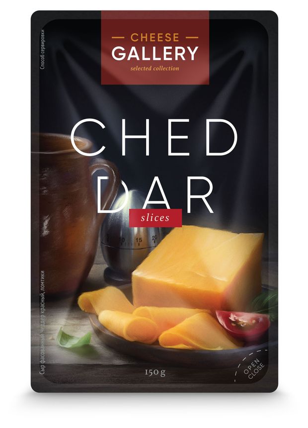 Сыр твердый Cheese Gallery Чеддер красный 50 БЗМЖ 150 г 180₽