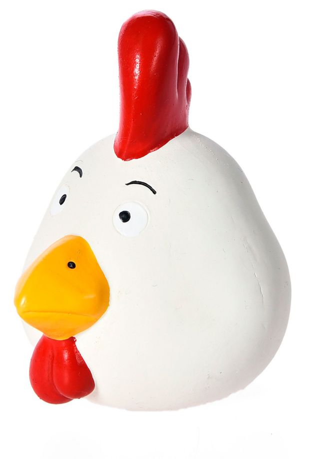 Игрушка для собак Петух с пищалкой, 9,5х8,5х6,5 см