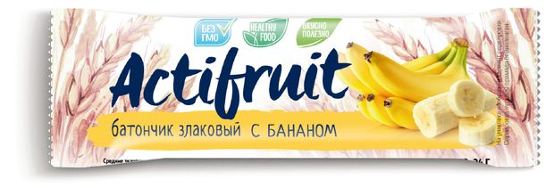 Батончик злаковый Актифрут с бананом, 24 г