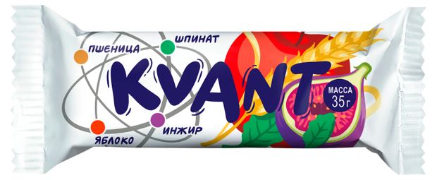 Шоколадный батончик Kvant Инжир-яблоко-пшеница, 35 г