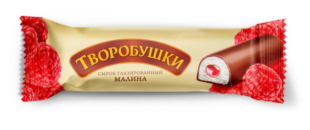 Сырок глазированный творожный Творобушки с малиной батончик 20% БЗМЖ Беларусь, 40 г