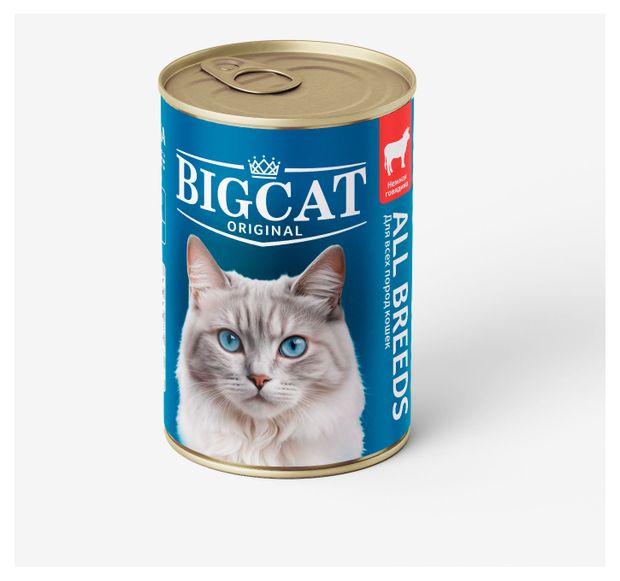 Корм влажный для кошек Зоогурман Big Cat нежная говядина, 350 г