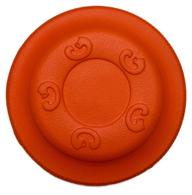 Игрушка для собак АШАН Красная птица Летающая тарелка, 22x2,8 см