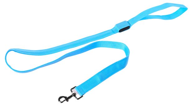 Поводок для собак АШАН Красная птица Светодиодный с usb зарядкой голубой 25x121 см 200₽