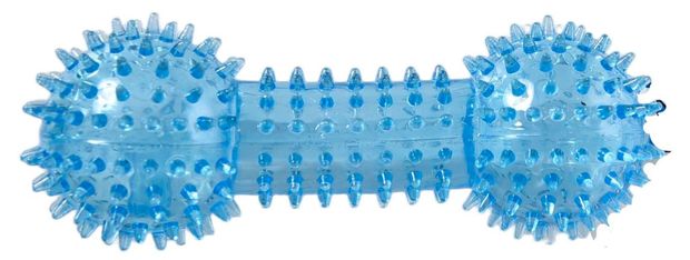 Игрушка для собак АШАН Красная птица Кость с пупырышками, 16х6 см